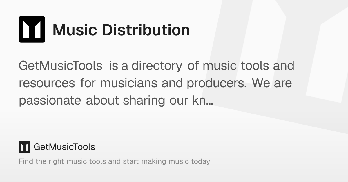 Music Distribution – GetMusicTools