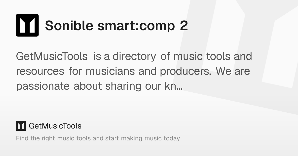 Sonible smart:comp 2: Shape your dynamics with intelligent, spectral ...